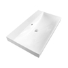 Saniclass Wave lavabo - 80x46x7.5cm - sans trou de robinet - blanc brillant SW444798