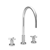 Dornbracht Tara 3gats keukenkraan met kruisknoppen sprong 23.5cm chroom 0470630 Dornbracht Tara 3gats keukenkraan met kruisknoppen sprong 23.5cm chroom 0470630
