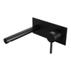 BRAUER Stripe Mitigeur lavabo encastré - bec droit et plaque de recouvrement modèle A1 - noir mat SW1435098