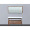 Saniclass Natural Wood Meuble salle de bain avec miroir 120cm Grey Oak avec vasque Blanc SW8037