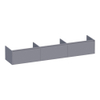BRAUER Embrace meuble sous-lavabo - 219.8x35x45.5cm - avec 3 tiroirs à fermeture en douceur - sans poignées - 0 découpes pour siphon - gris mat SW1200381