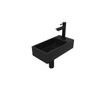 Ink Versus fonteinset – 36x18x9 cm – quartz zwart – kraangat rechts – mat zwarte kraan SW352398