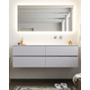 MONDIAZ VICA 150cm badmeubel cale 4 lades wastafel cloud rechts zonder kraangat SW410552 MONDIAZ VICA 150cm badmeubel cale 4 lades wastafel cloud rechts zonder kraangat SW410552