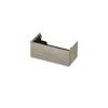 INK Wastafelonderkast - 90x45x37.6cm - 1 lade - push to open - met recht opdekfront - MFC - Greige eiken SW439237