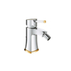Grohe Grandera bidetkraan met waste met kogelgewricht perlator chroom/goud 0437838 Grohe Grandera bidetkraan met waste met kogelgewricht perlator chroom/goud 0437838