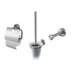 Haceka Kosmos mat chroom toiletset 3delig SW8191 Haceka Kosmos mat chroom toiletset 3delig SW8191