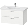 Duravit XBase Wastafelonderkast 93x44.8x56cm Standaard greep met softclose spaanplaat wit Mat SW420752 Duravit XBase Wastafelonderkast 93x44.8x56cm Standaard greep met softclose spaanplaat wit Mat SW420752