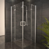 Adema Glass douchecabine vierkant met 2 draaideuren 100x100x200cm helder glas SW8203