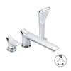 Kludi Amba 3 gats badkraan met uitloop 22cm en handdouche chroom 0413029 Kludi Amba 3 gats badkraan met uitloop 22cm en handdouche chroom 0413029