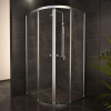 Adema Glass douchecabine kwartrond 2 schuifdeuren 100x100x185cm chroom profiel en helder glas SW8185 Adema Glass douchecabine kwartrond 2 schuifdeuren 100x100x185cm chroom profiel en helder glas SW8185