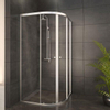Adema Glass douchecabine kwartrond met 2 schuifdeuren 80x80x185cm helder glas SW8750