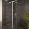 Adema Glass douchecabine vierkant met 2 schuifdeuren 80x80x185cm helder glas SW8751