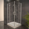 Adema Glass douchecabine vierkant met 2 draaideuren 100x100x213cm helder glas inclusief douchebak 13cm SW8207 Adema Glass douchecabine vierkant met 2 draaideuren 100x100x213cm helder glas inclusief douchebak 13cm SW8207