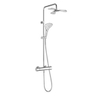 Kludi Fizz dual shower systeem met douchekraan thermostatisch met hoofd en handdouche en doucheslang chroom 0413054 Kludi Fizz dual shower systeem met douchekraan thermostatisch met hoofd en handdouche en doucheslang chroom 0413054