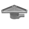 Easy Drain Aqua Plus Delta vloerput driehoekig met RVS afwerkdeel/RVS rooster/RVS flens en zijuitlaat 24x24cm inbouwdiepte 74 110mm waterslot 50 tot 25mm EDM DE MSI6 2302737 Easy Drain Aqua Plus Delta vloerput driehoekig met RVS afwerkdeel/RVS rooster/RVS flens en zijuitlaat 24x24cm inbouwdiepte 74 110mm waterslot 50 tot 25mm EDM DE MSI6 2302737