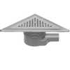 Easy Drain Aqua Plus Delta vloerput driehoekig met RVS afwerkdeel met RVS rooster en zijuitlaat 24x24cm inbouwdiepte 64 100mm waterslot 50 tot 25mm AQUA+DE MSI6 2302733 Easy Drain Aqua Plus Delta vloerput driehoekig met RVS afwerkdeel met RVS rooster en zijuitlaat 24x24cm inbouwdiepte 64 100mm waterslot 50 tot 25mm AQUA+DE MSI6 2302733