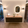 Mondiaz CIRO-DLUX Ensemble de meubles de salle de bains - 160x45x50cm - lavabo solid surface Saba - 1 vasque à droite - sans trous de robinet - 4 tiroirs - Shadow SW1532721