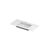INK Post wastafel - 100x45x1cm - 1 wasbak - 0 kraangaten - keramiek Calacatta mat SW693240