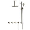 Hotbath Cobber IBS70 Regendoucheset - inbouw - 15cm plafondarm - 20cm ronde hoofddouche - 3 standen handdouche - glijstang - geborsteld nikkel (RVS) SW677979