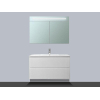 Saniclass New Future Meuble avec armoire miroir 100cm Blanc brillant SW8835