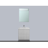 BRAUER New Future badmeubel 60cm hoogglans wit met spiegelkast linksdraaiend SW8812