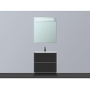 Saniclass EVO badmeubelset 60cm Black Diamond 1 kraangat met spiegelkast L SW8773 Saniclass EVO badmeubelset 60cm Black Diamond 1 kraangat met spiegelkast L SW8773
