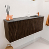 Mondiaz JOYA-DLUX 100cm meuble de toilette - couleur Walnut - Vasque FAYE position Droite 1 trou de robinet couleur Sombra. SW1424748