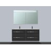 Saniclass Exclusive line Kera 120 badmeubel met spiegelkast Black Diamond 4 lades SW8938 Saniclass Exclusive line Kera 120 badmeubel met spiegelkast Black Diamond 4 lades SW8938