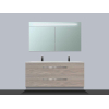Saniclass Exclusive line Kera 120 badmeubel met spiegelkast Beach 2 laden SW8339 Saniclass Exclusive line Kera 120 badmeubel met spiegelkast Beach 2 laden SW8339
