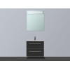 Saniclass Exclusive Line Kera 60 badmeubel Black Diamond 1 kraangat met spiegelkast L SW8921 Saniclass Exclusive Line Kera 60 badmeubel Black Diamond 1 kraangat met spiegelkast L SW8921