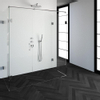 Saniclass Create douchecabine XL 80x180cm profielloos met antikalk en 8mm veiligheidsglas chroom SW223698 Saniclass Create douchecabine XL 80x180cm profielloos met antikalk en 8mm veiligheidsglas chroom SW223698