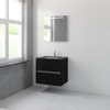 Bruynzeel Miko badmeubelset 66.5x71x51cm 1 kraangat 1 wasbak 2 lades met spiegel met softclose zwart eiken SW384534 Bruynzeel Miko badmeubelset 66.5x71x51cm 1 kraangat 1 wasbak 2 lades met spiegel met softclose zwart eiken SW384534