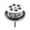Clou Wash Me bouchon pour bonde avec obturateur d'eau en silicone inox Chromé SW9451