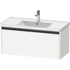 Duravit Ketho.2 Wastafelonderbouwkast - met 1 lade - 98.4x45.5x44cm - met greep antraciet - wit mat SW772320
