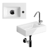 Clou InBe pack lave-mains – 36 x 24,5 x 9 cm – céramique blanche – perçage à droite – robinet chromé SW278146