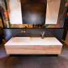 ENSEMBLE DE MEUBLE MONDIAZ ERIN - 150cm - Chêne blanchi - 1 tiroir - lavabo à gauche - 0 trous de robinet - Talc SW697182 ENSEMBLE DE MEUBLE MONDIAZ ERIN - 150cm - Chêne blanchi - 1 tiroir - lavabo à gauche - 0 trous de robinet - Talc SW697182