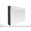 Saniclass Double Face spiegelkast 120x70x15cm 2 deuren met LED verlichting Black Diamond SW2181