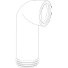 Wisa closetafvoerbocht universeel 235 mm 303e GA76399 Wisa closetafvoerbocht universeel 235 mm 303e GA76399