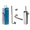 Clou InBe accessoireset bestaande uit toiletborstel toiletrolhouder reserverolhouder en kledinghaak chroom SW9803 Clou InBe accessoireset bestaande uit toiletborstel toiletrolhouder reserverolhouder en kledinghaak chroom SW9803