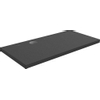 Clou First plateau zonder kraangat gezoet basalt tbv wastafel met bevestiging B90xH3.5xD44cm SW9491 Clou First plateau zonder kraangat gezoet basalt tbv wastafel met bevestiging B90xH3.5xD44cm SW9491