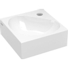 Clou Flush 5 hoekfontein met kraangat en plug wit keramiek B27xH10xD27cm SW9333 Clou Flush 5 hoekfontein met kraangat en plug wit keramiek B27xH10xD27cm SW9333