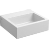 Clou Flush 1 fontein zonder kraangat met plug van rvs wit keramiek B28xH9xD27cm SW9325 Clou Flush 1 fontein zonder kraangat met plug van rvs wit keramiek B28xH9xD27cm SW9325