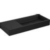 Clou Mini Wash Me fontein zonder kraangat en plug links mat zwart keramiek B45xH6xD19cm SW9312 Clou Mini Wash Me fontein zonder kraangat en plug links mat zwart keramiek B45xH6xD19cm SW9312