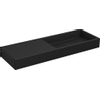 Clou Mini Wash Me fontein zonder kraangat en plug links mat zwart keramiek B56xH6xD19cm SW9316 Clou Mini Wash Me fontein zonder kraangat en plug links mat zwart keramiek B56xH6xD19cm SW9316
