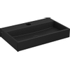 Clou Mini Wash Me fontein met kraangat mat zwart keramiek B38xH6xD24cm SW9309 Clou Mini Wash Me fontein met kraangat mat zwart keramiek B38xH6xD24cm SW9309