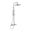 Ideal Standard Idealrain Cube Colonne de douche avec robinet douche CeraTherm 100 thermostatique avec douche de tête et douchette 3 jets et flexible chrome 0180344