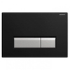 Geberit Sigma40 bedieningplaat met frontbediening voor toilet/urinoir 26.6x18.2cm zwart / geborsteld aluminium 0730308 Geberit Sigma40 bedieningplaat met frontbediening voor toilet/urinoir 26.6x18.2cm zwart / geborsteld aluminium 0730308