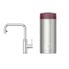 Quooker BE Flex Square kokendwaterkraan - draaibare & uittrekbare uitloop - Combi+ reservoir - Warm / kokend water - chroom SW1419600