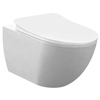 Creavit Design Hangend Toilet - 35.3x51cm - RVS Bidetsproeier - verborgen bevestiging - wit SW1152721