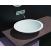 Crosstone Solid surface opbouwwastafel B51.5xD51.5xH10.5cm rond wit mat CTS2056 Crosstone Solid surface opbouwwastafel B51.5xD51.5xH10.5cm rond wit mat CTS2056